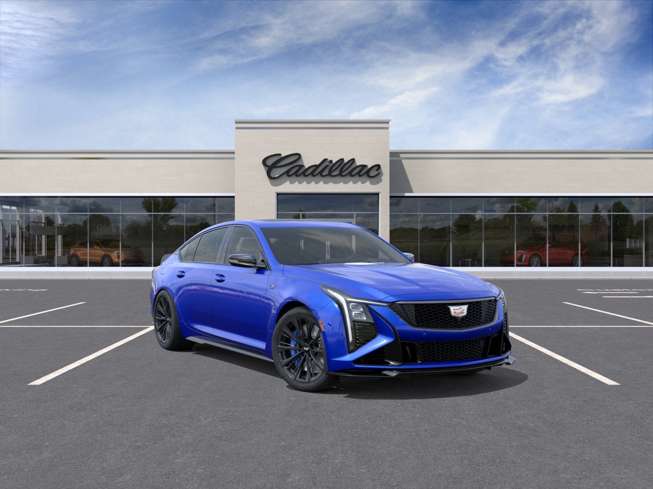 2026 Cadillac CT5-V V-Series Blackwing in Deep Ocean Tintcoat — front three-quarter view
