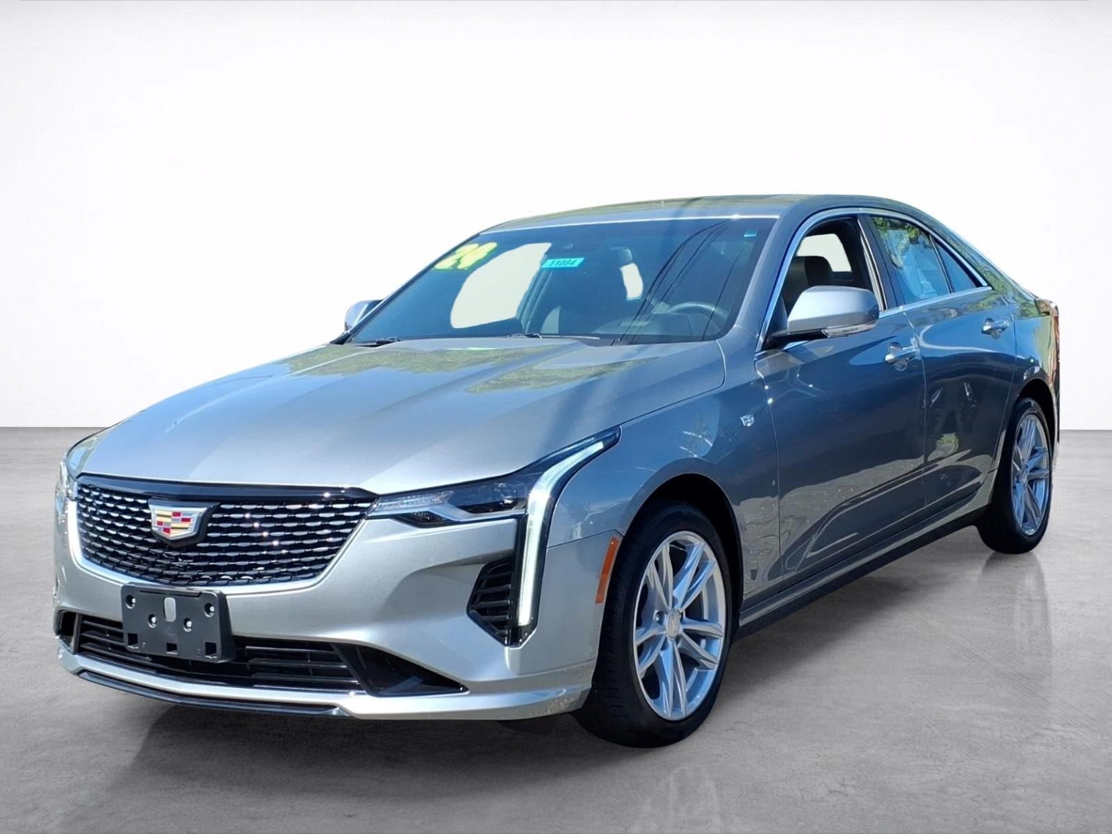 2024 Cadillac CT4 Luxury in Argent Silver Metallic — front three-quarter view