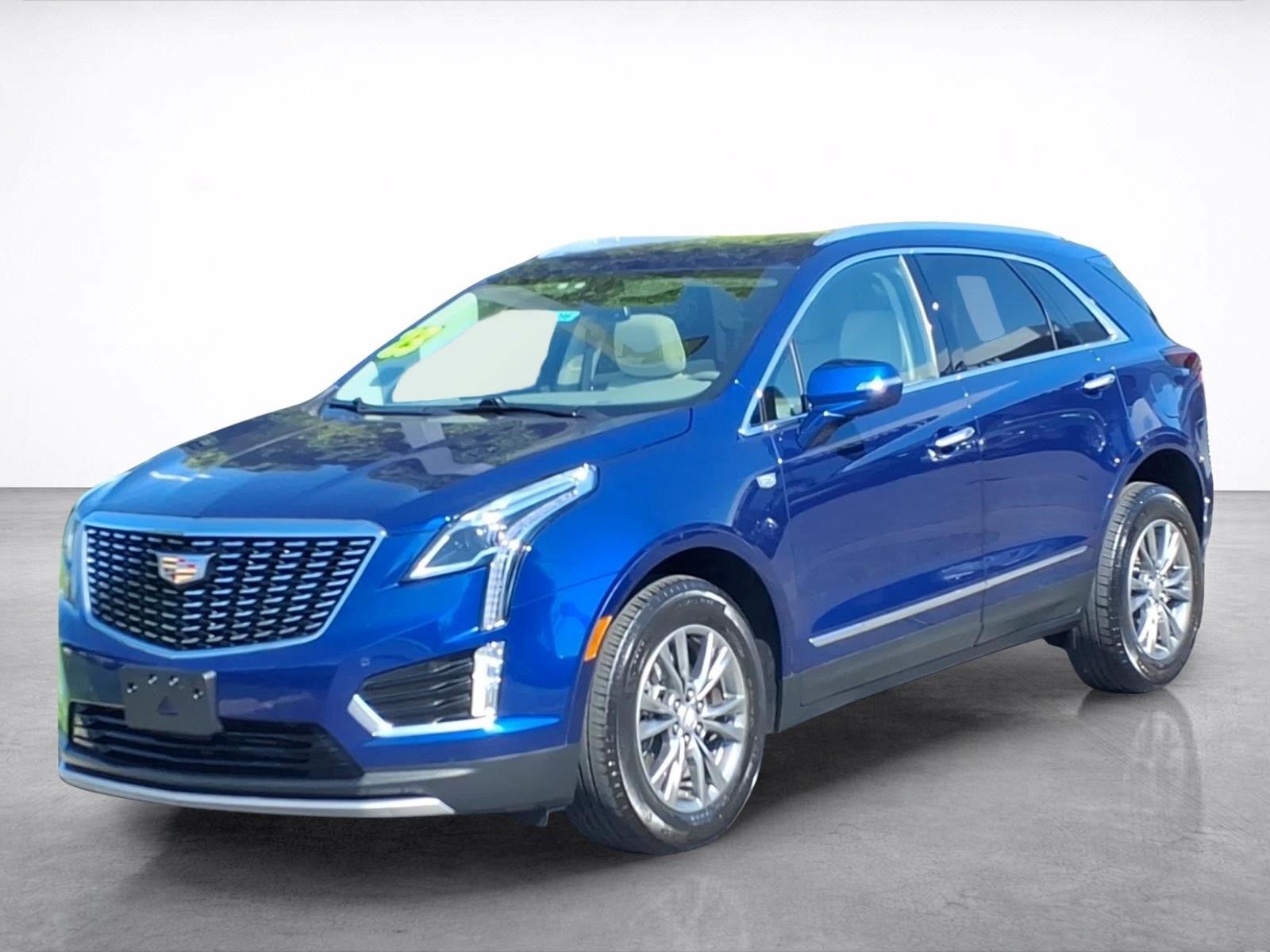2023 Cadillac XT5 Premium Luxury in Opulent Blue Metallic — front three-quarter view