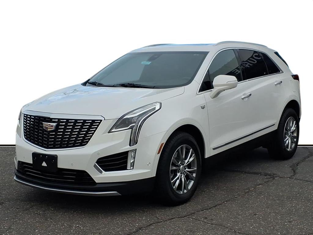 2023 Cadillac XT5 Premium Luxury in Crystal White Tricoat — front three-quarter view
