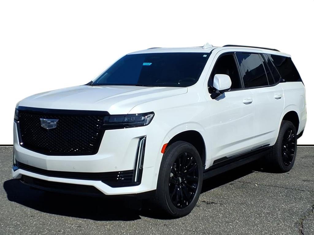 2024 Cadillac Escalade Sport Platinum in Crystal White Tricoat — front three-quarter view