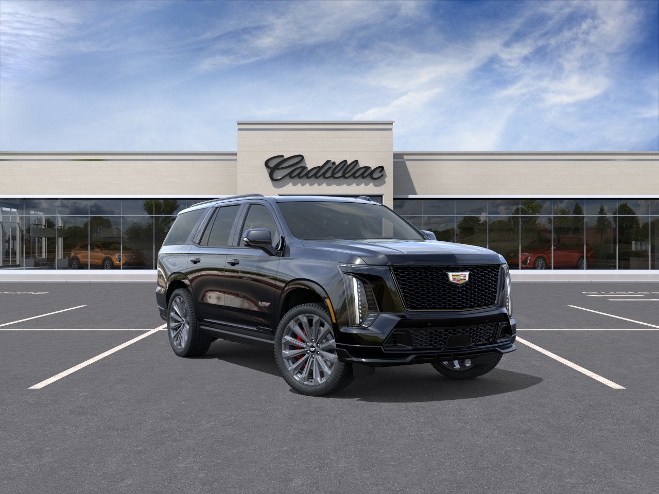 2026 Cadillac Escalade V-Series in Black Raven — front three-quarter view