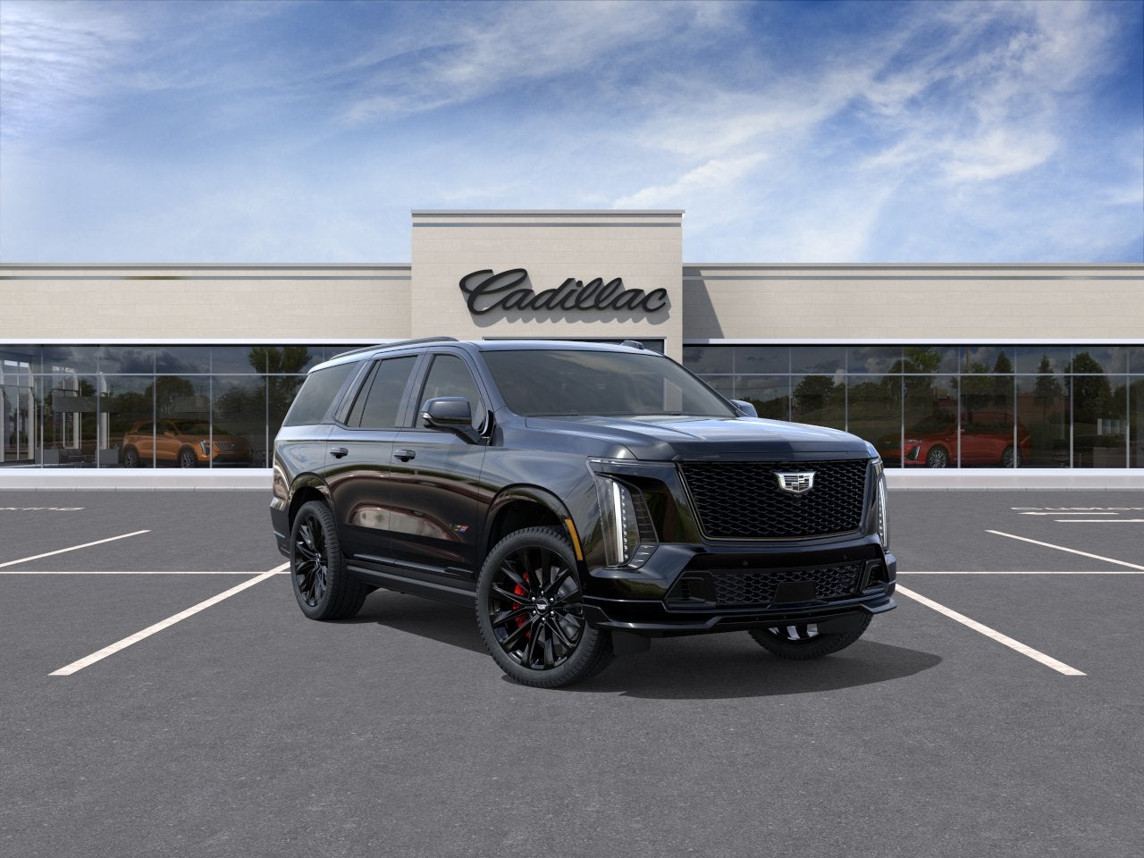 2026 Cadillac Escalade V-Series in Black Raven — front three-quarter view